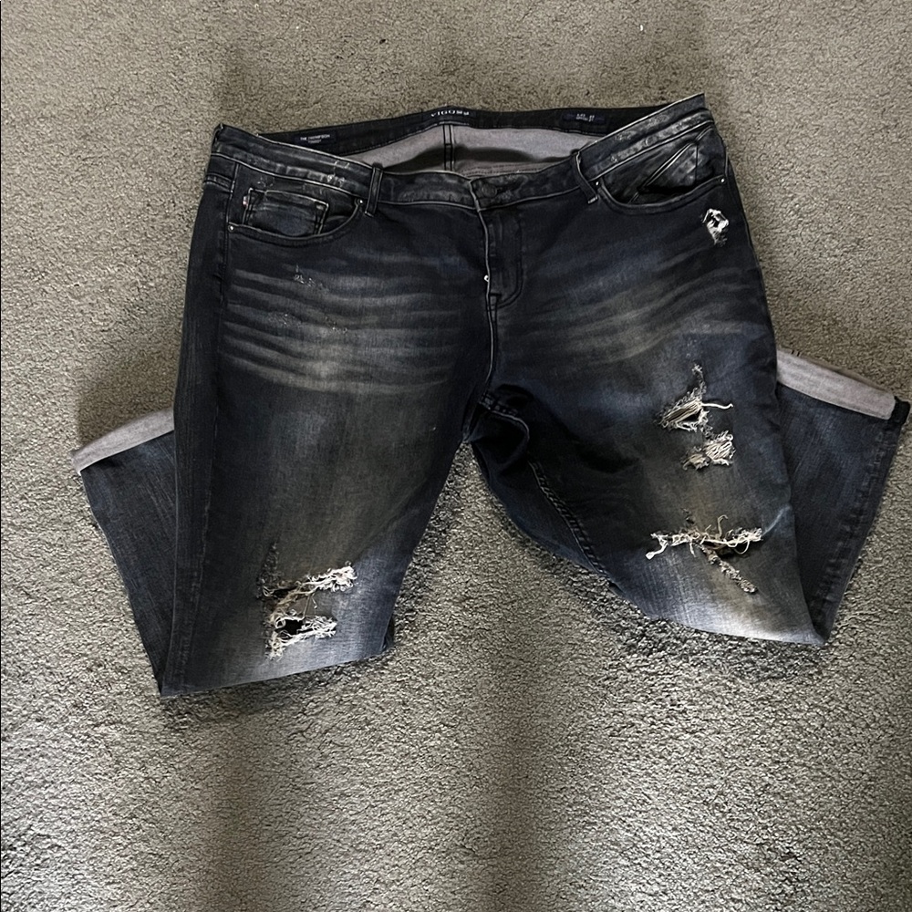 Distressed Vigoss Distressed Black Jeans for Women